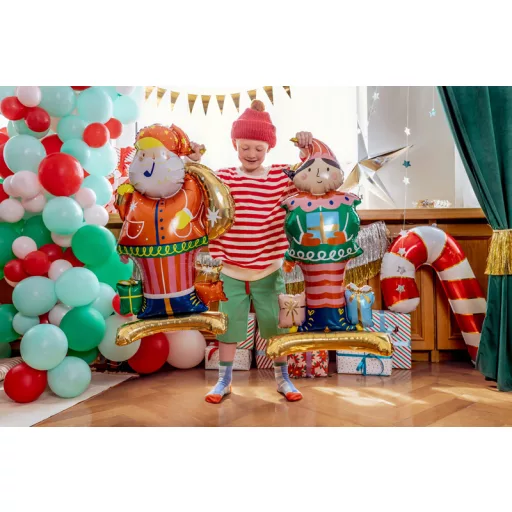 PartyDeco Álló fólialéggömb Mikulás mix