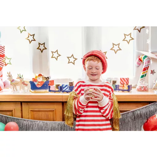 PartyDeco Fólia lufi Candy cane színes