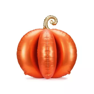 PartyDeco 3D álló narancssárga tök formájú fólia lufi Halloween partira és őszi fotózáshoz
