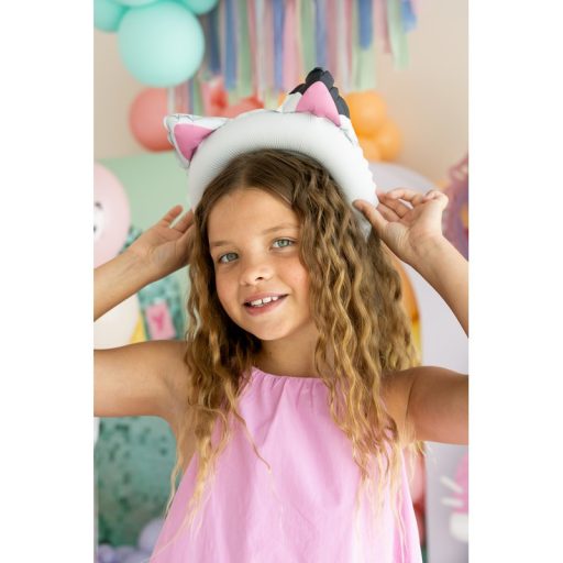 PartyDeco Gabby Macskafül fólia lufi, 6 db