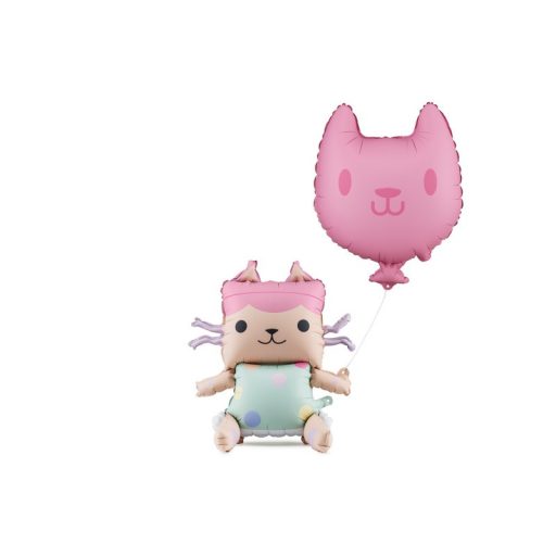 PartyDeco Pici doboz és Macska fólia lufik 2 db