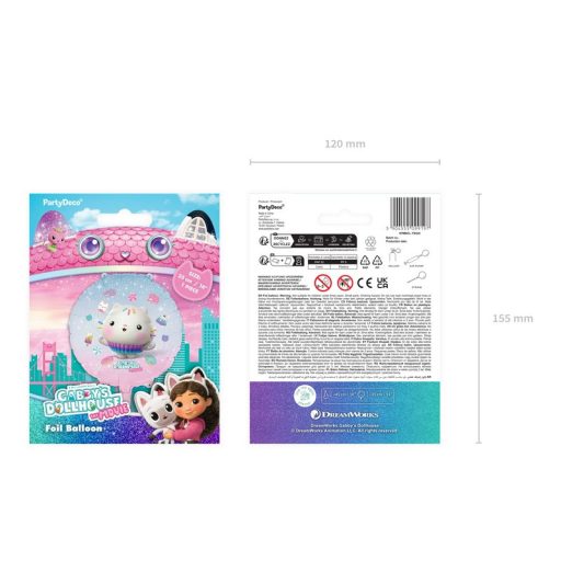 PartyDeco Fólia lufi Süti forma