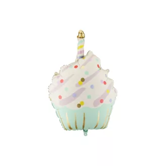 Muffin fólia lufi, többszínű cupcake, édes szülinapi parti dekoráció gyerekeknek, 48x68 cm