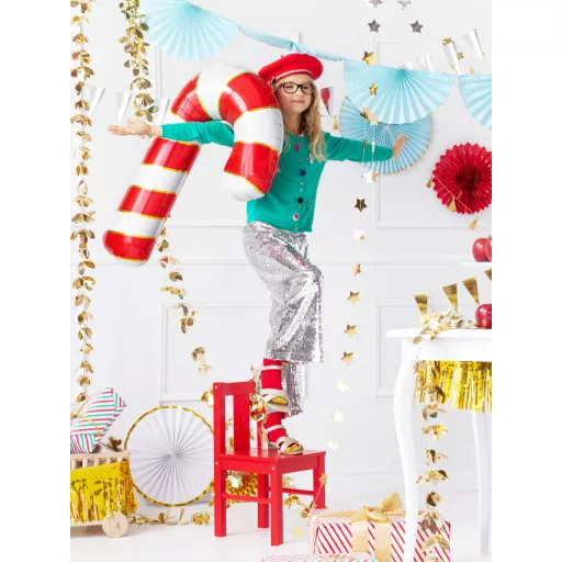 PartyDeco Fólia lufi Candy cane