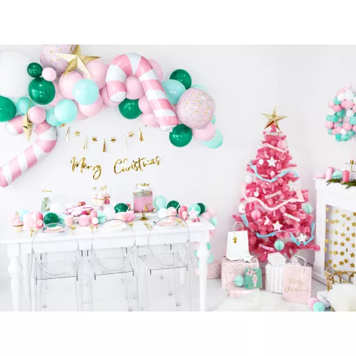PartyDeco Fólia lufi Candy cane - rózsaszín
