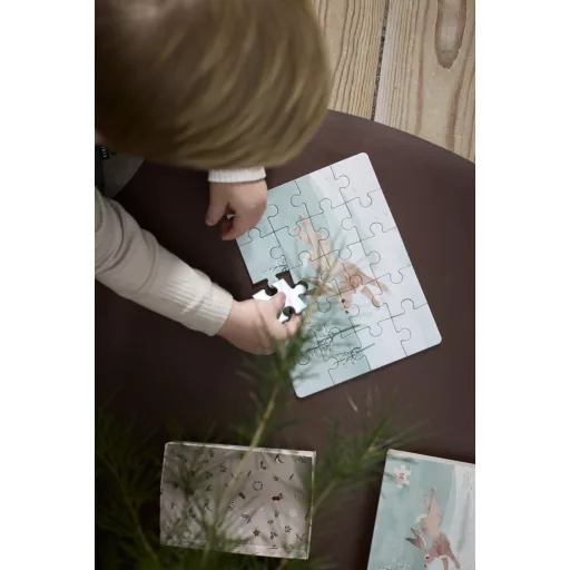 Filibabba Wonderful Winter 4 darabos téli gyerek puzzle készlet Csodálatos tél mintával külön kis dobozokban