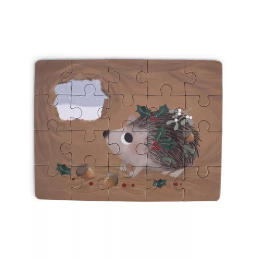 Filibabba Wonderful Winter 4 darabos téli gyerek puzzle készlet Csodálatos tél mintával külön kis dobozokban