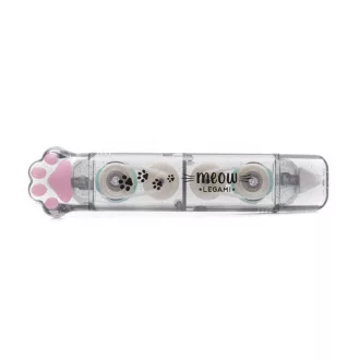 Legami Meow Cica cicamancs formájú kétvégű ragasztószalag roller 2x3 m