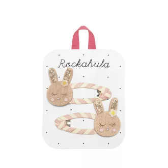 Rockahula Kids Csíkos nyuszis hajcsatok szett 2db 