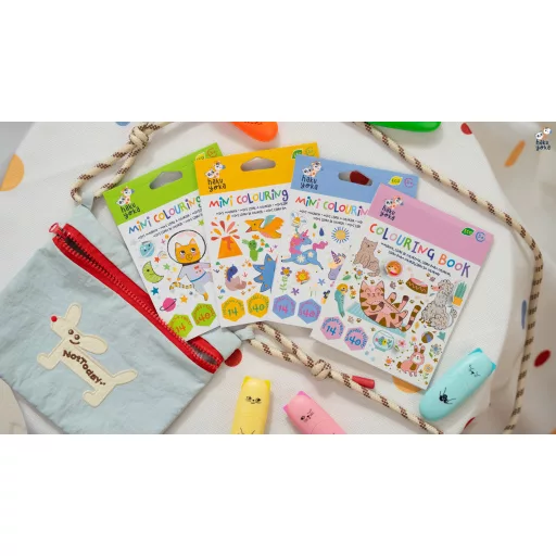 Haku Yoka Mini Színező Füzet Dinoszauruszok 15,5x11,5 cm matricákkal és fényes részletekkel