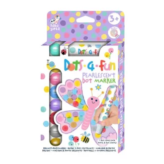 Haku Yoka Gyöngyházfényű Pontozó Filctoll Készlet 8 darabos csillogó dot art szett