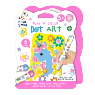 Haku Yoka Pontozó Mini Színező Unikornisok 16x12,5 cm 3 db pontozóval és 6 képpel