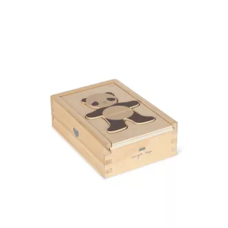 Konges Slojd Fa Teddy Öltöztető Puzzle Állatok Animals 15x10x4,5 cm 12 db