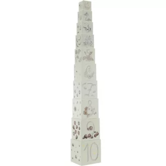 Konges Slojd Karton Építőkockák Stacking Boxes Multi toronyépítő játék 111 cm 10 db