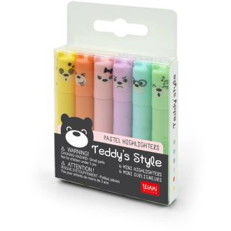   Legami Mini szövegkiemelő 6 pasztellszín/szett, maci alakú