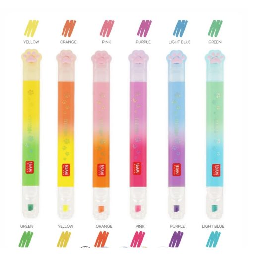 Legami szövegkiemelő készlet, pasztell és neon, 2 végű, cicás