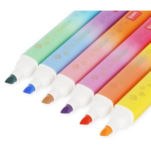 Legami szövegkiemelő készlet, pasztell és neon, 2 végű, cicás