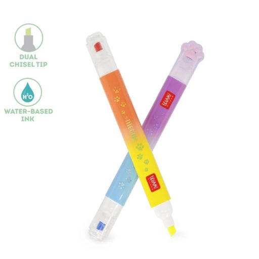 Legami szövegkiemelő készlet, pasztell és neon, 2 végű, cicás