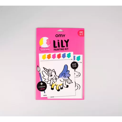 OMY Lily Unikornis vízzel színező akvarell festőkészlet ecsettel 12 db