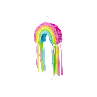 PartyDeco színes 30 cm-es szivárvány formájú pinata gyerek szülinapi bulira és ünneplésre