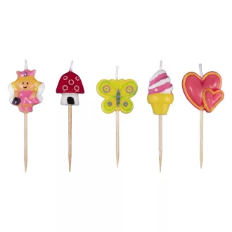 Ginger Ray Princess Party pasztell rózsaszín lila és menta hercegnős születésnapi tortagyertya szett