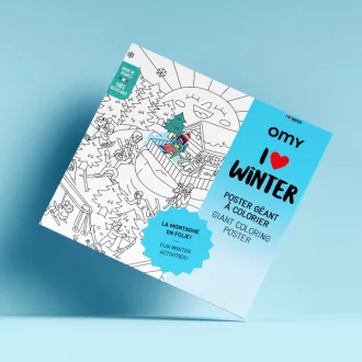 OMY Szeretem a Telet I Love Winter óriás színező poszter 70x100 cm
