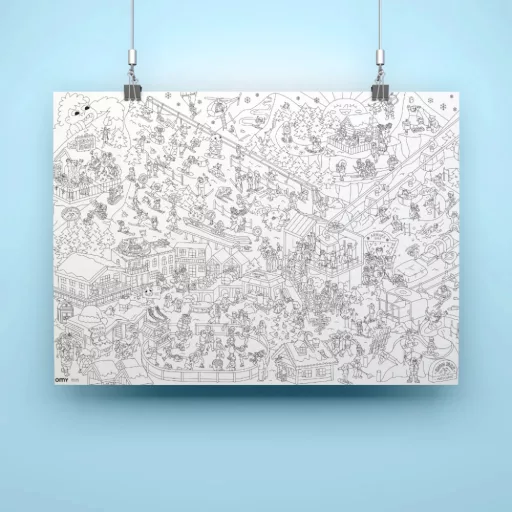 OMY Szeretem a Telet I Love Winter óriás színező poszter 70x100 cm