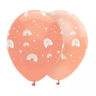 Creative Party Boho Rainbow mintás pasztell latex lufi csomag 30 cm 6 db