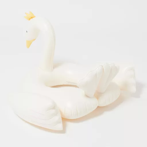 Sunnylife Princess Swan Hattyú Hercegnő aranysárga hátul nyitott gyerek úszógumi 65x70 cm