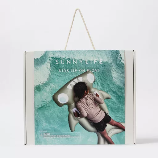 Sunnylife Felfújható matrac - Salty the Shark Khaki
