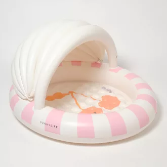 Sunnylife Cotton Candy Cherry cseresznyemintás felfújható baba pancsoló medence napernyővel