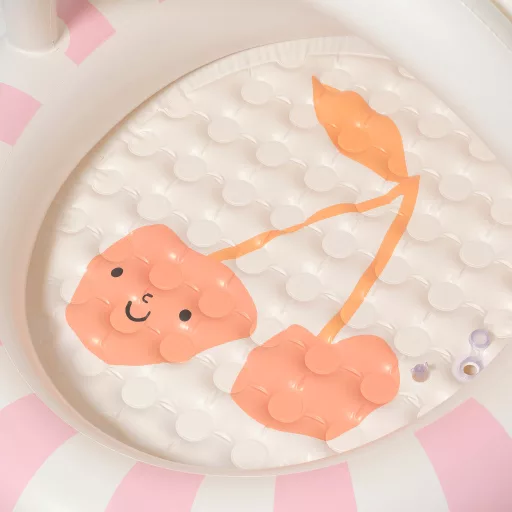 Sunnylife Cotton Candy Cherry cseresznyemintás felfújható baba pancsoló medence napernyővel