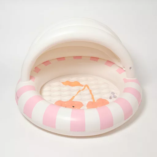 Sunnylife Cotton Candy Cherry cseresznyemintás felfújható baba pancsoló medence napernyővel