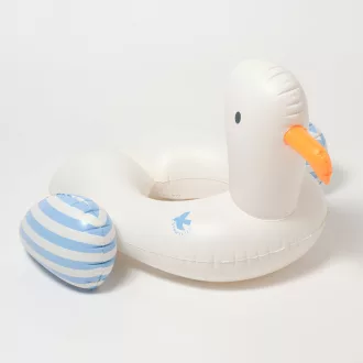Sunnylife Sammy the Seagull tengerészkék csíkos hátul nyitott gyerek úszógumi