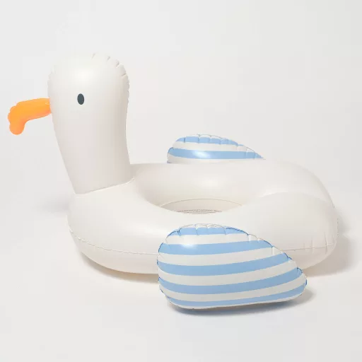 Sunnylife Sammy the Seagull tengerészkék csíkos hátul nyitott gyerek úszógumi