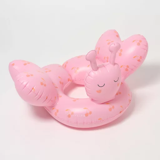 Sunnylife Cotton Candy Cherry cseresznyemintás pillangó formájú hátul nyitott gyerek úszógumi