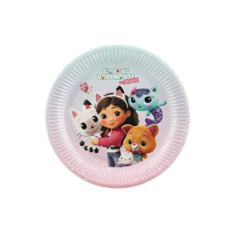 PartyDeco Papírtányérok Gabby Babaháza 6 db