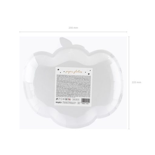 PartyDeco Papírtányérok, Tök, rózsaszín 6 db