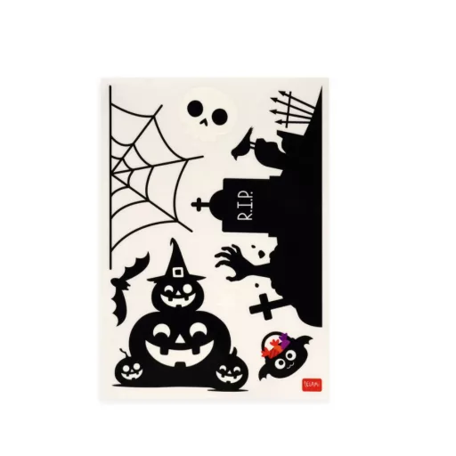Legami sötétben világító Halloween ablakmatrica szett ragasztómentes statikus dekoráció gyerekeknek